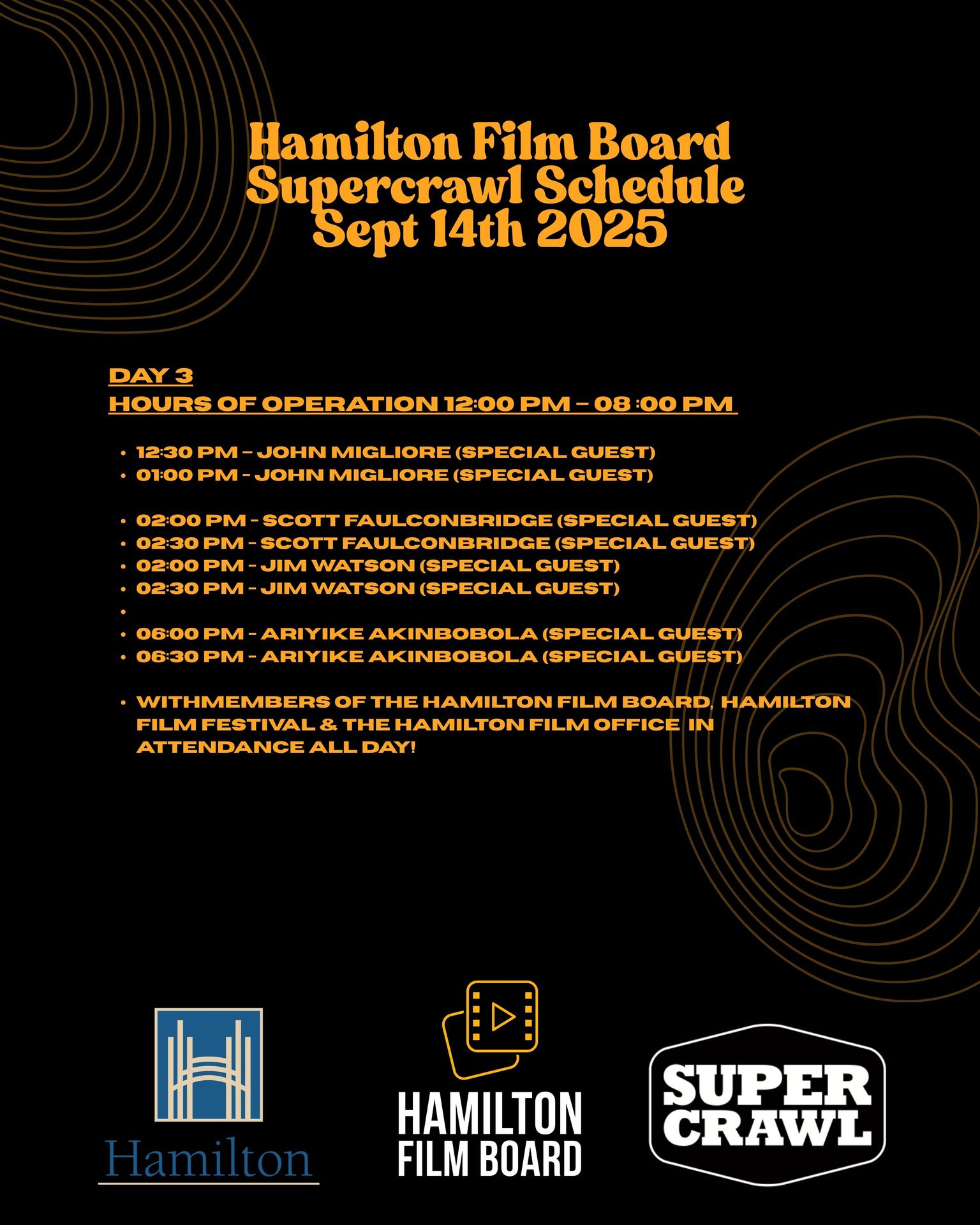 Supercrawl Schedule • Day 3